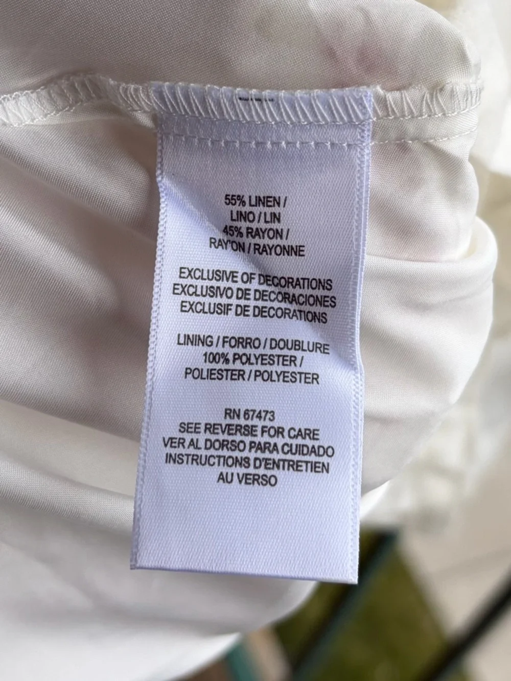 🆕 Taylor Porcelain White Linen Blend Tiered Dress Size 10, 12 Boho Mini Dress - Picture 11 of 17